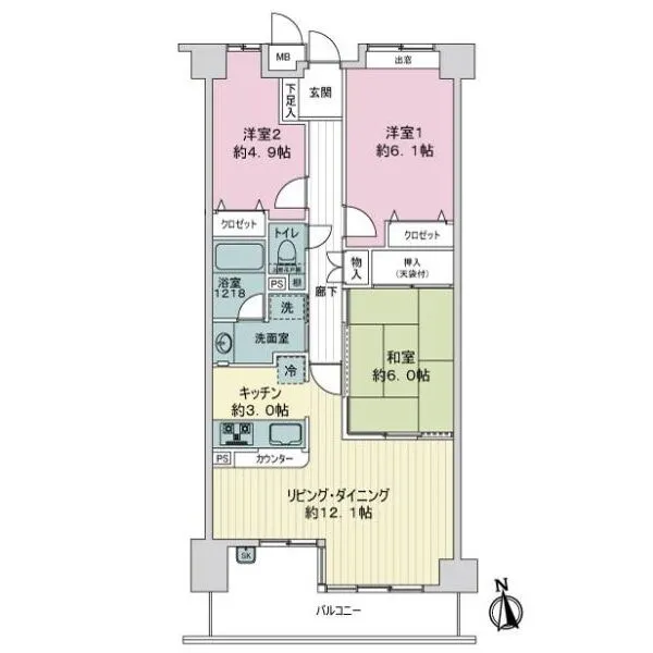 ヴィルヌーブガーデンズ綾瀬 間取図