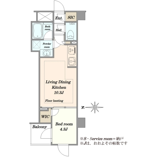 オープンレジデンシア谷中ヒルズ 間取図