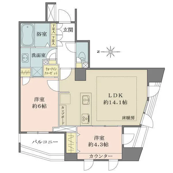 シティハウス代々木ステーションコート 間取図
