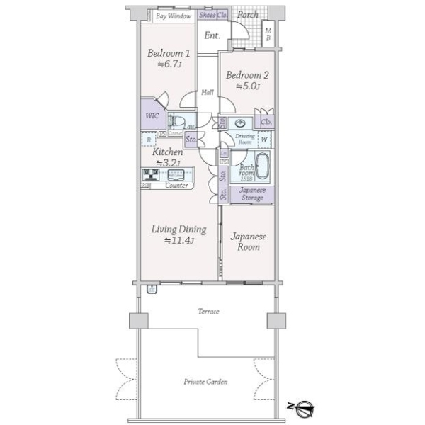 プラウド石神井台 間取図