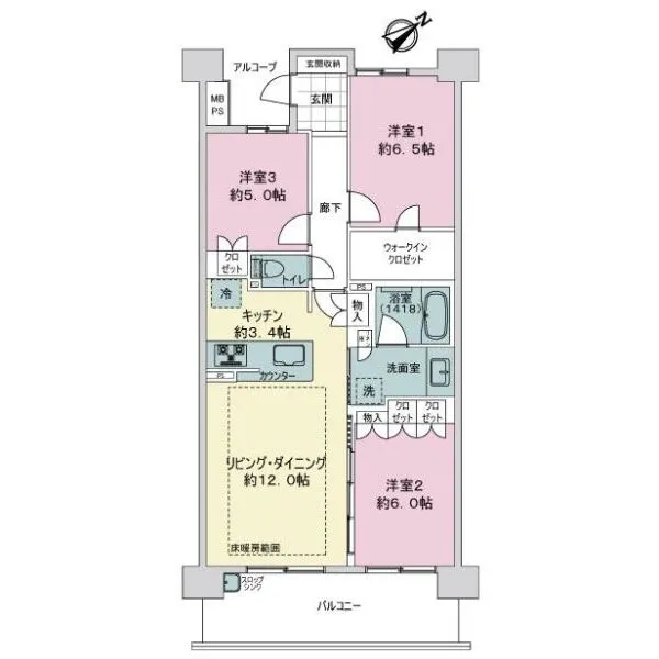 ライオンズ南千里マスターハウス 間取図