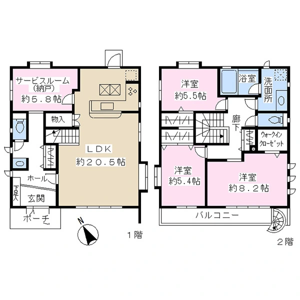 調布市染地３丁目 間取図