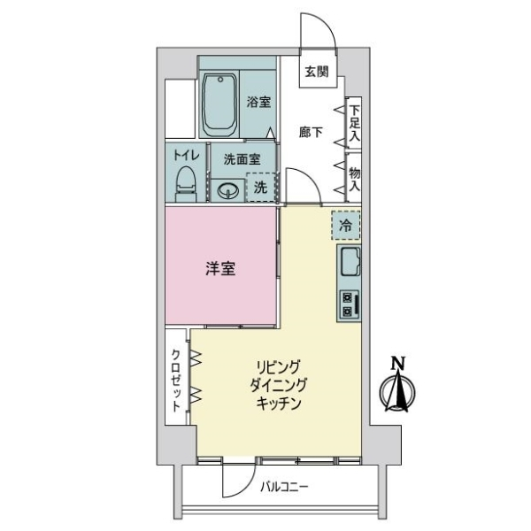 フジメゾン西日暮里 間取図