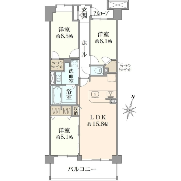 コスモ与野ガーデンシティ壱番館 間取図