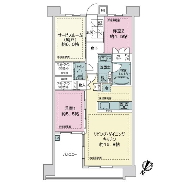 イニシア港北ニュータウン 間取図