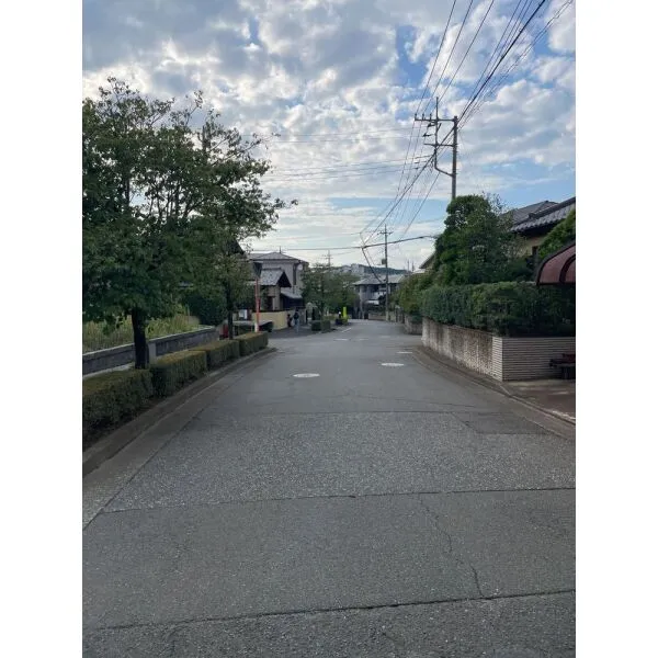 飯能市美杉台2丁目 現地前面道路(北西側)