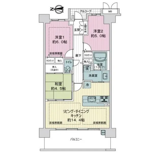 レスタージュ京都 間取図