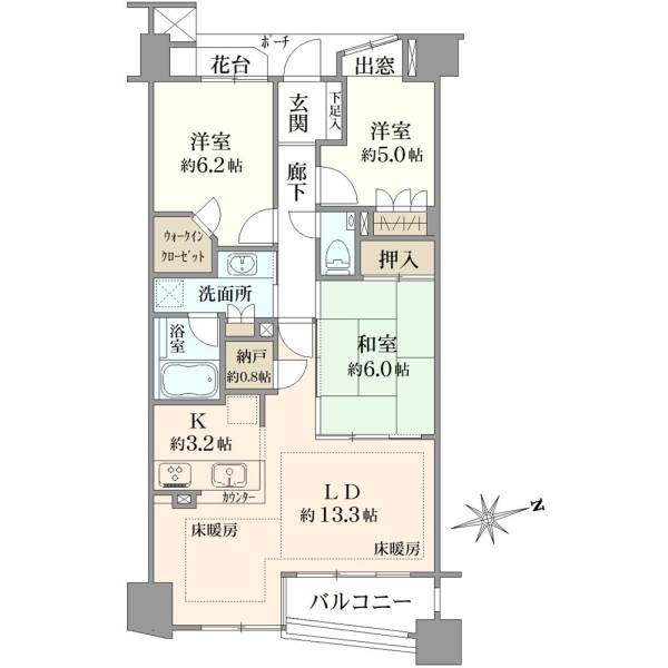 プラウドすずかけ台 間取図