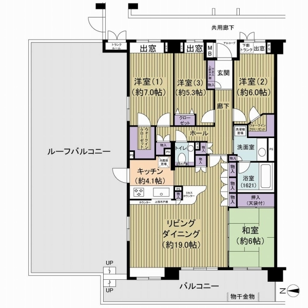 コスモ西大島ロイヤルフォルム 間取図