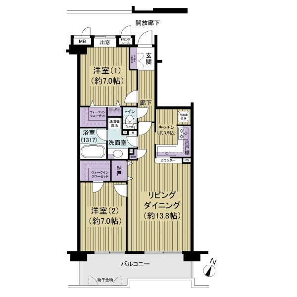 北習志野セントラルハイツ 間取図