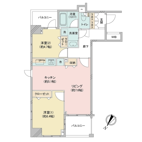 プリムローズ蒲田センタープレイス 間取図