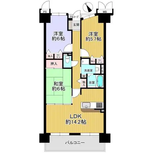 ファミールハイツ草津３番館 間取図