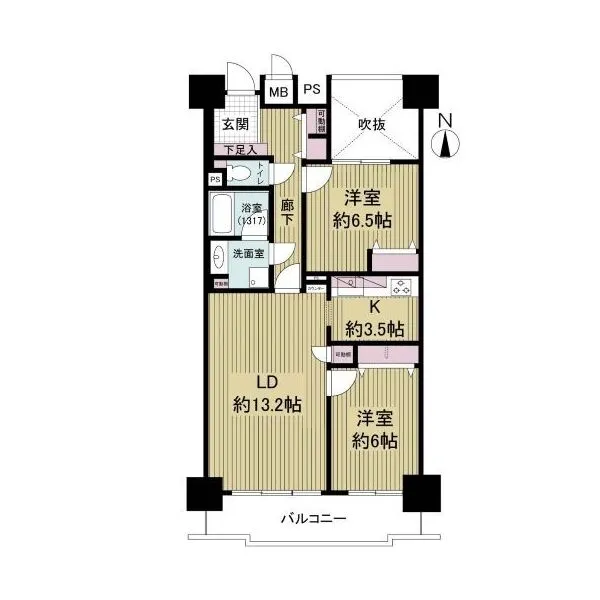 ヴェルビュ代官町 間取図