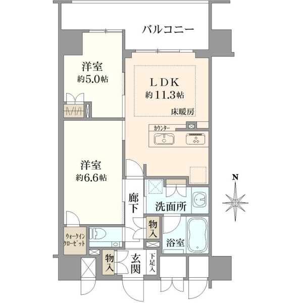 イーグルコート四条烏丸ＷＥＳＴ 間取図