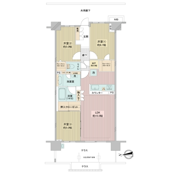オハナ茅ヶ崎ガーデニア 間取図