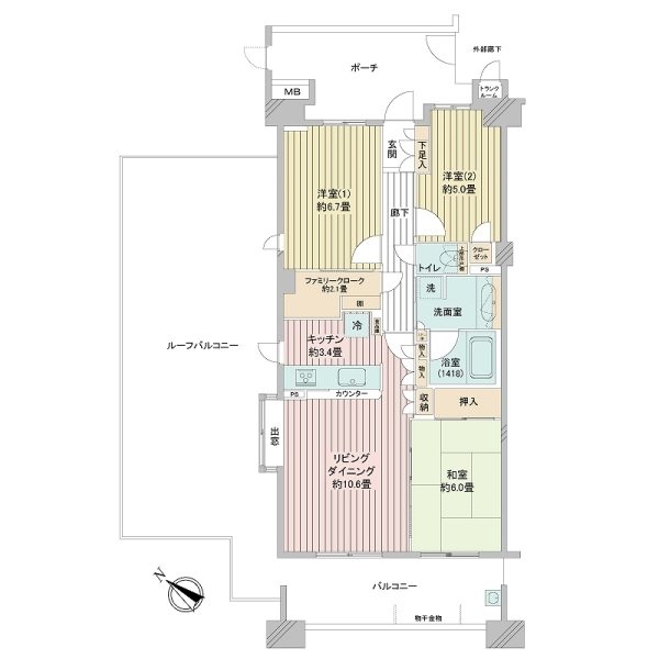 プライヴブルー東京 間取図