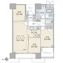 ドゥ・トゥ―ル　イースト ３７階　７０．７０平米　３ＬＤＫ＋Ｎ＋ＷＩＣ