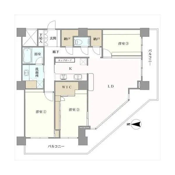 イーストコモンズ清澄白河セントラルタワー 間取図