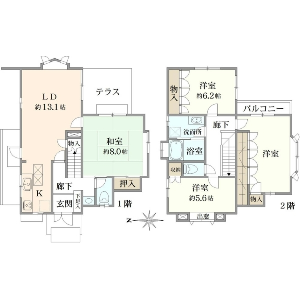 立川市若葉町２丁目 間取図