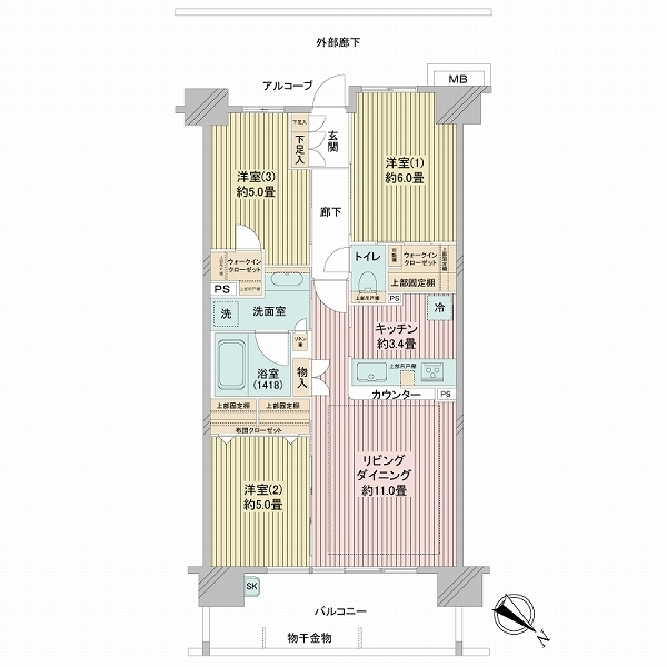 オークプレイス豊洲 間取図