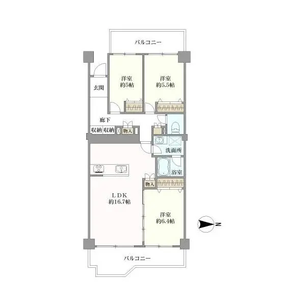 パークシテイ溝口 間取図