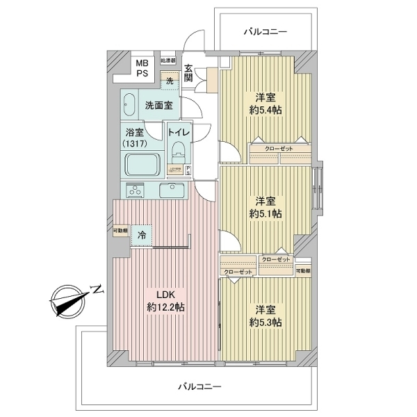 東陽町ガーデニアＣ 間取図