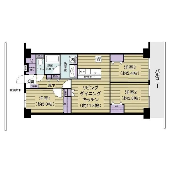 ハイラーク浦和参番館 間取図