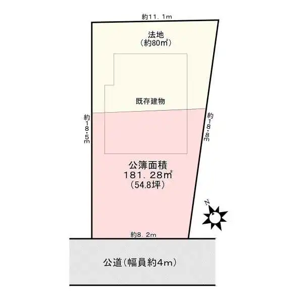 市川市北国分４丁目 区画図