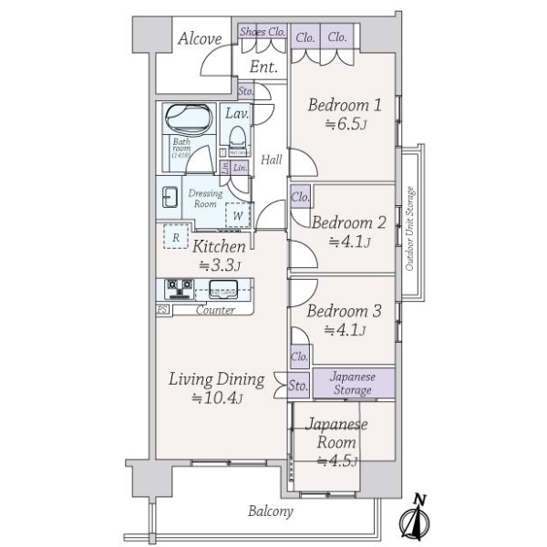 グランノエル湘南すみれ平プレミアムコースト 間取図