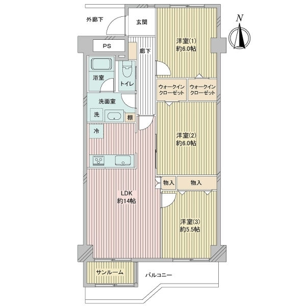 エバーグリーン川口 間取図
