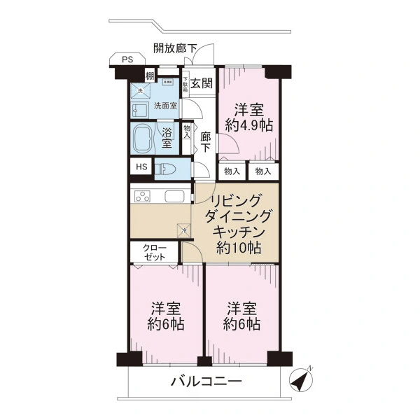 鶴見スカイハイツ 間取図