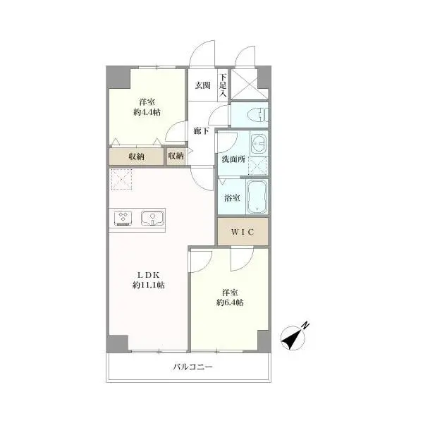 パシフイツク浜町 間取図