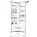 ライオンズ芦屋グランフォート 間取図