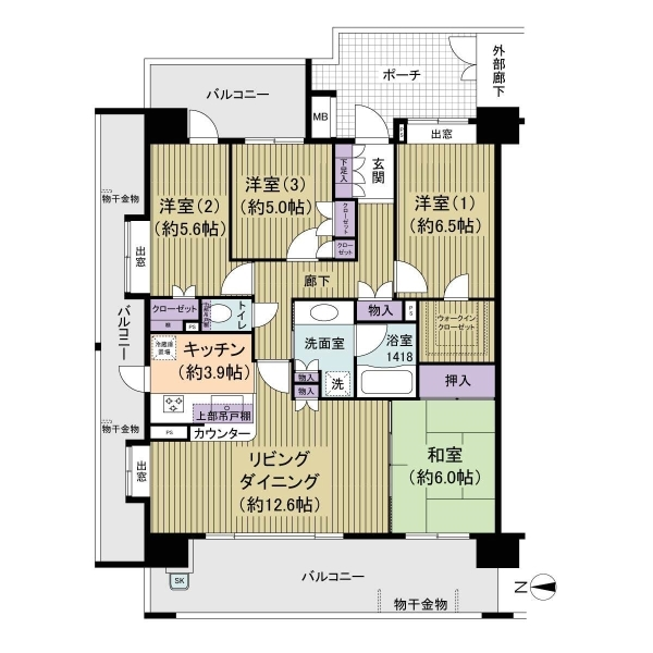 コスモ・ザ・パークス船橋 間取図
