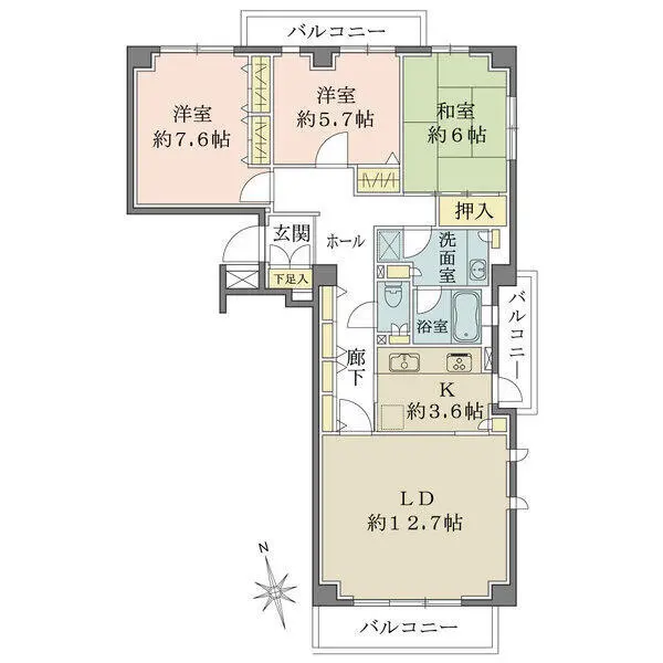 日岡町パークハウス 間取図