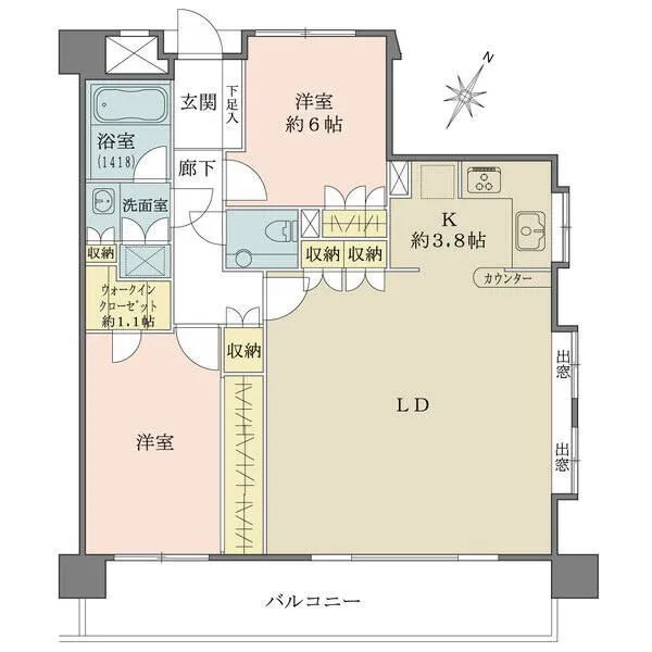 藤和六本木ホームズ 間取図