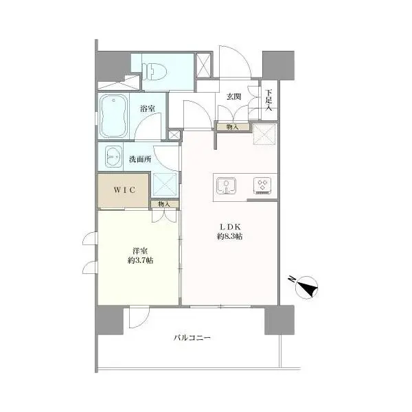 プレシス浦和常盤ヴィアラ 間取図