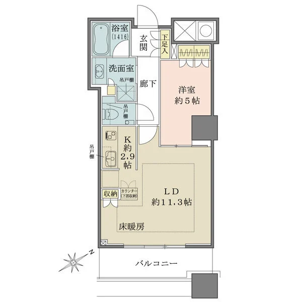 ザ・パークハウス西新宿タワー６０ 間取図