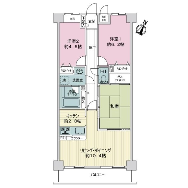 ライオンズガーデン習志野 間取図