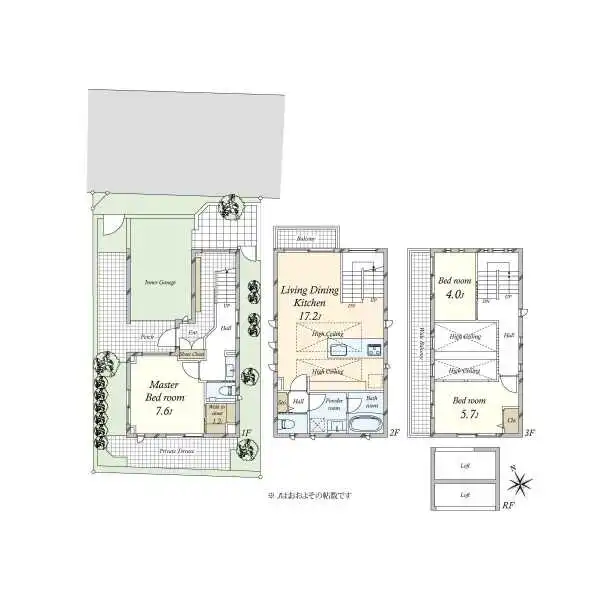 世田谷区中町１丁目 間取図