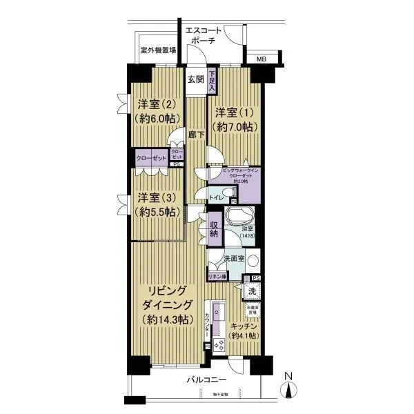 レイディアントシティ向ヶ丘遊園フランス街区 間取図