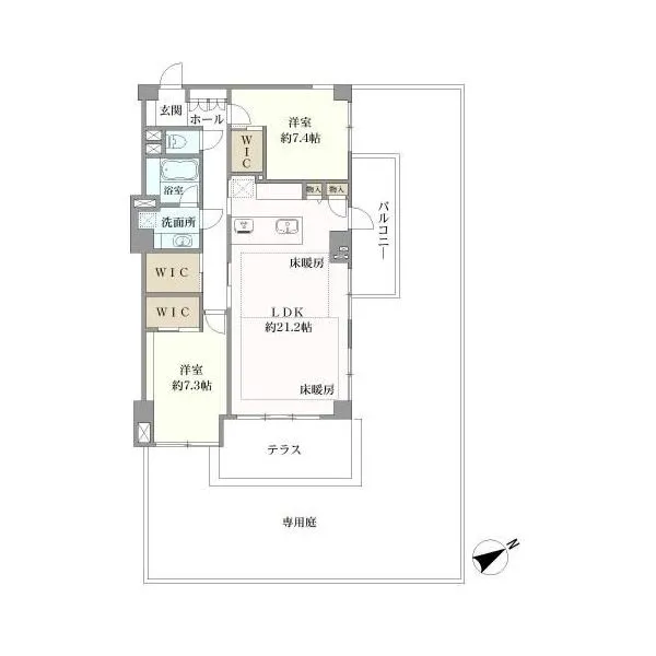 テラス三田 間取図