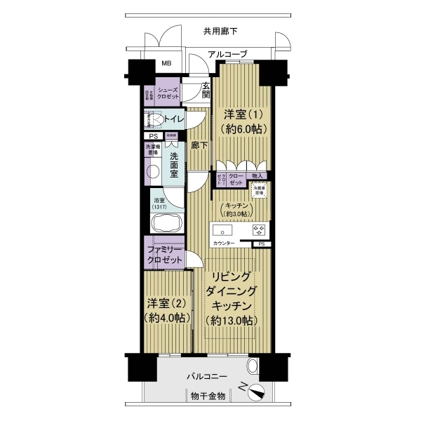 サンメゾン三国ヶ丘レジデンス 間取図