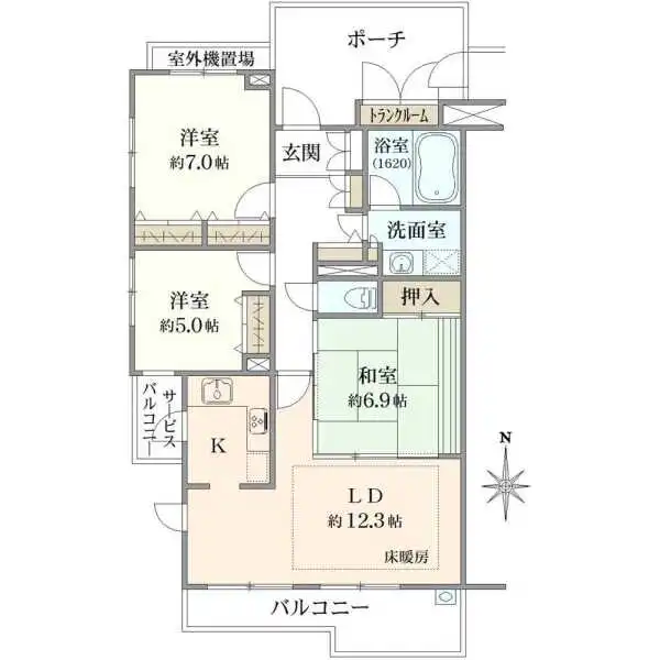 アルコート豊中清風荘 間取図
