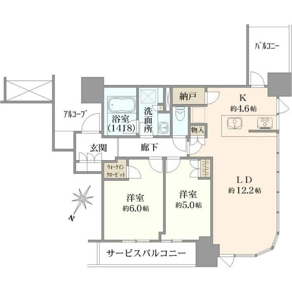 シエリアタワー中之島 間取図
