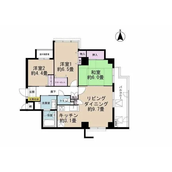 ローレルコート吉田本町 間取図