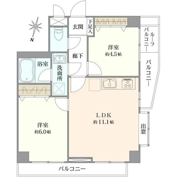 ライオンズマンション都立家政 間取図