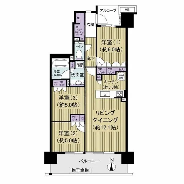 ルフォン一橋学園ラヴィアンカーサ 間取図