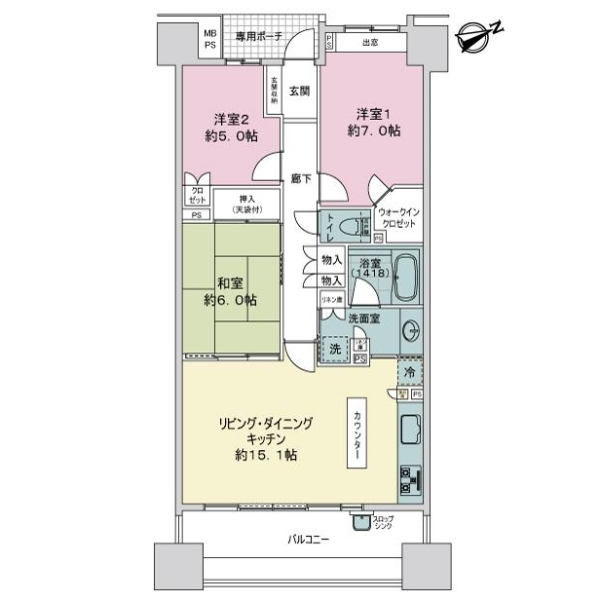 ライオンズガーデン成増ヴィスタヒル 間取図