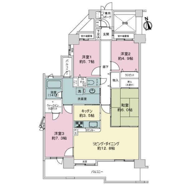 ライオンズヒルズ新松戸 間取図